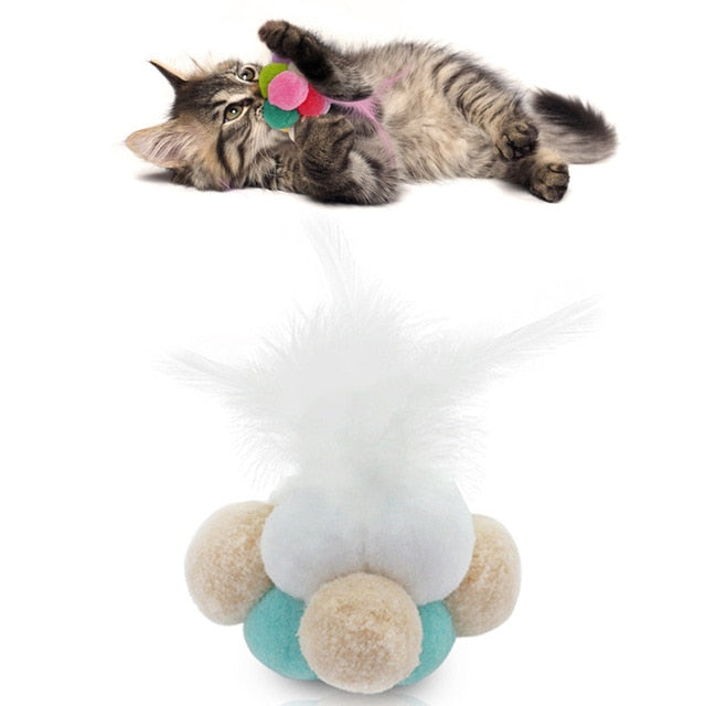 1 Piece Creative Cute Plush Ball Faux Feather Bell
