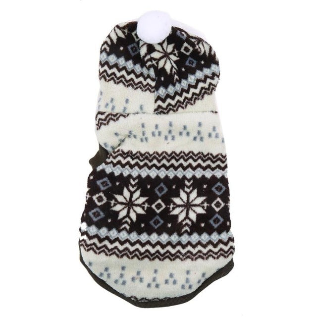 Snowflakes Printed Velvet Christmas Hoodie