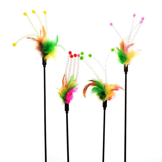 1 Piece Colorful Feather Pet Cat Toys