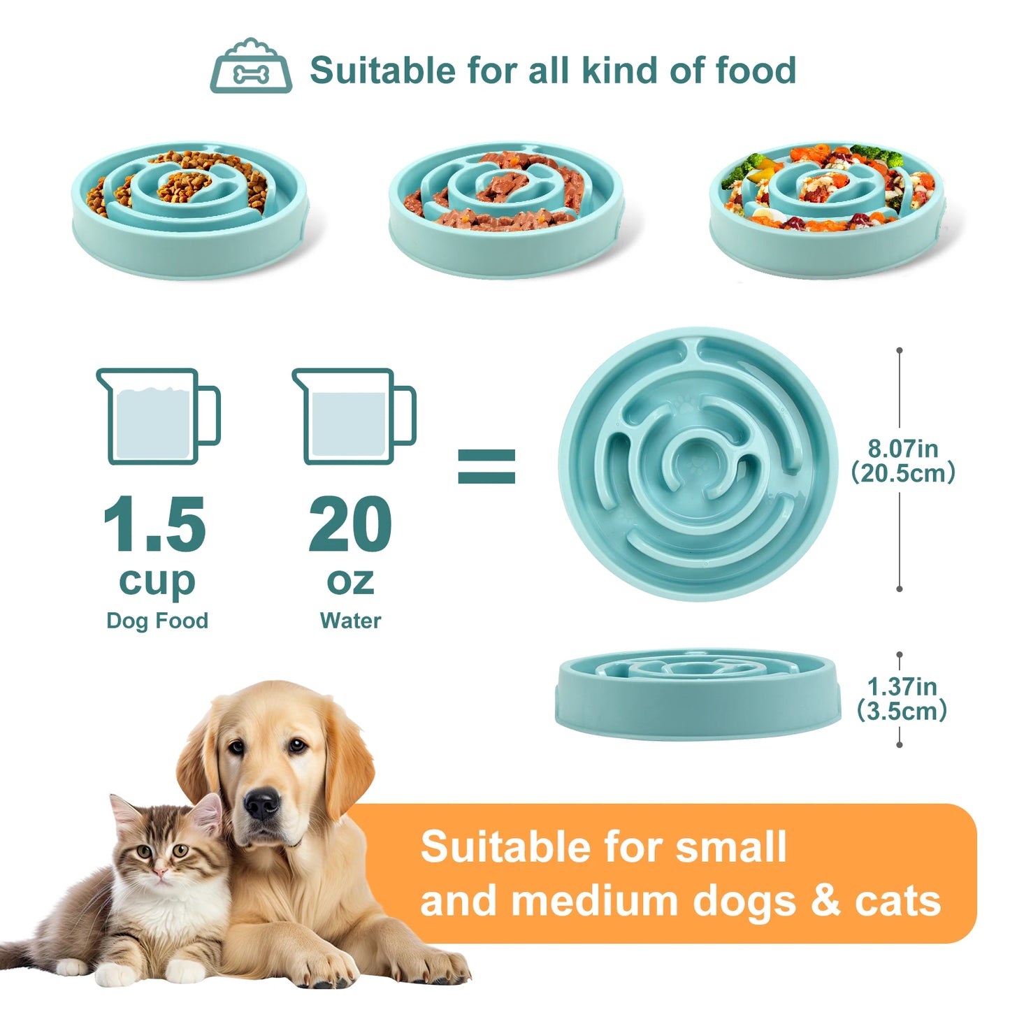 Maze-Style Slow Feeder Bowl For Pets