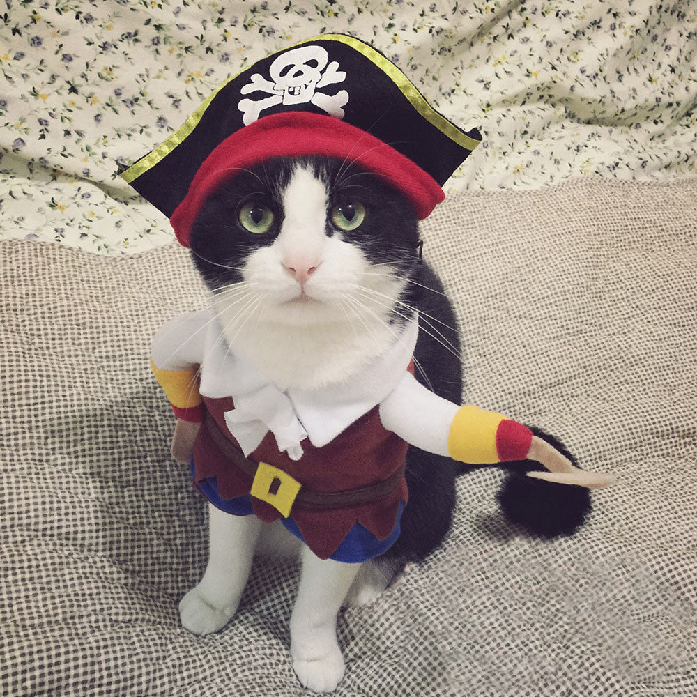 Pirate Cat and Dog Clothes Halloween Cosplay Costume