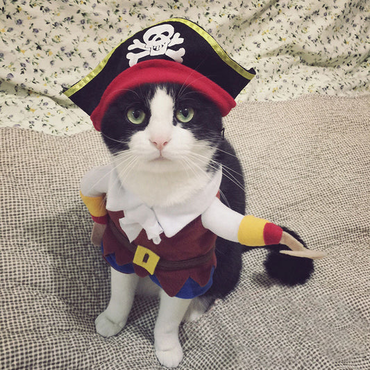 Pirate Cat and Dog Clothes Halloween Cosplay Costume