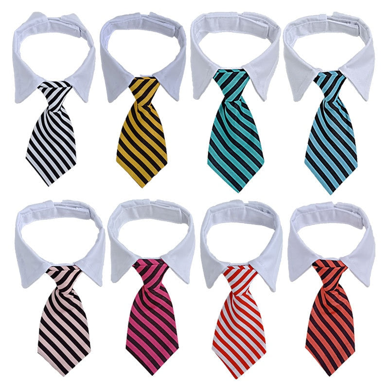 16 Styles Cat Adjustable Striped Tie for Small Medium Cat
