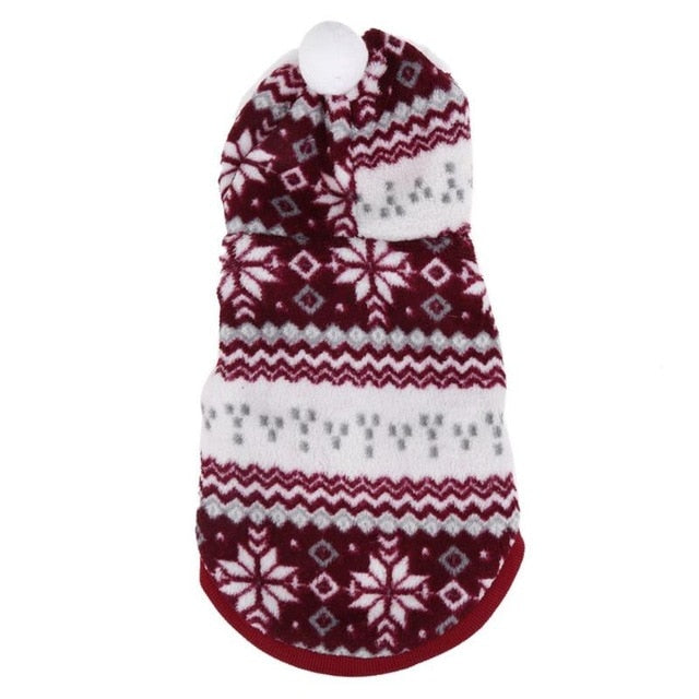Snowflakes Printed Velvet Christmas Hoodie