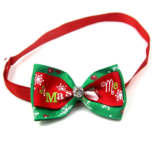 Christmas Pet Cat Collar Bow Tie