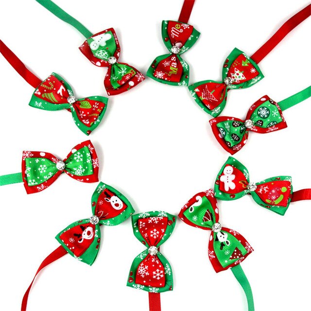 Christmas Pet Cat Collar Bow Tie