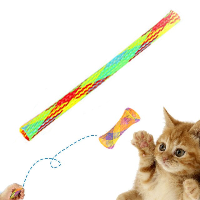 Folding Spring Shape Cat Bouncing Toy