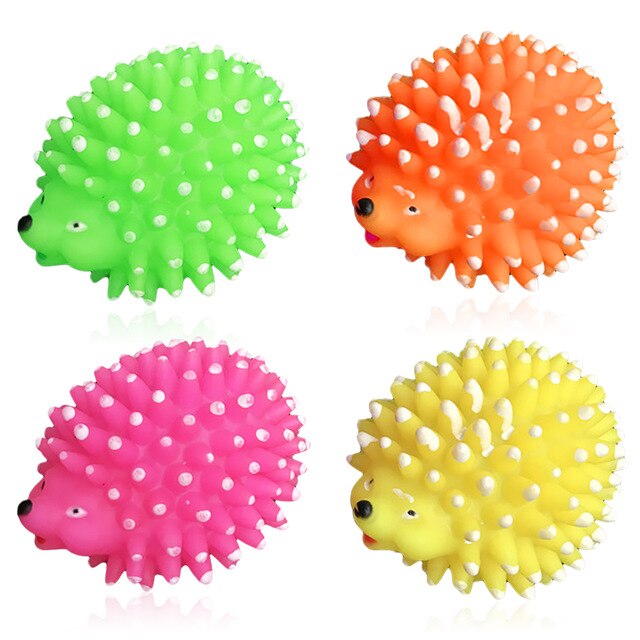 Colorful Soft Pet Puppy Dog Hedgehog Shape Chewing Toy