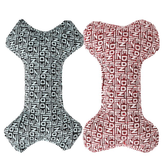 2 Pieces Creative Bone Shape Squeaky Bite Resistant Dog Toy