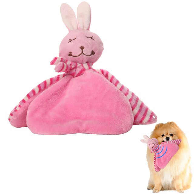 Pet Puppy Chew Plush Cartoon Animals Chick Rabbit Mouse Shape Squeaky Plush Dog Toy