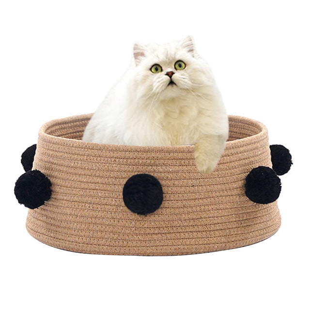 Nest Creative Pompom Decor Warm Pet Nest