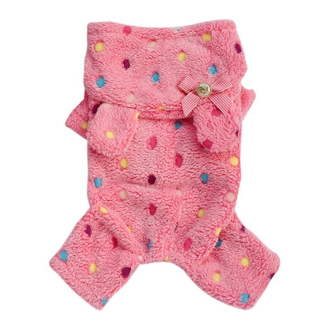 Coral Fleece Dog Hoodie