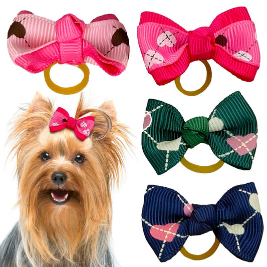 50/100 Pieces Bowknot Dog Hair Bows