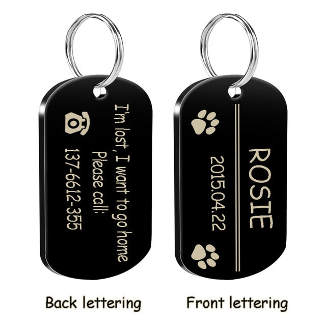 Metal Military Dog ID Tag Customized