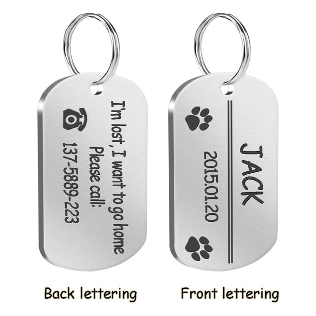 Metal Military Dog ID Tag Customized
