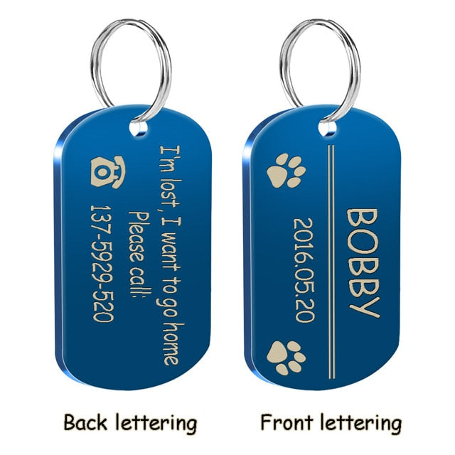 Metal Military Dog ID Tag Customized