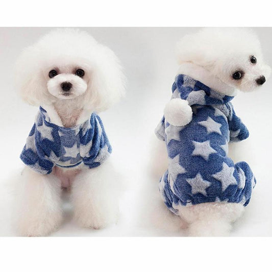 Pet Dog Warm Star Jumpsuits Leisure Costume