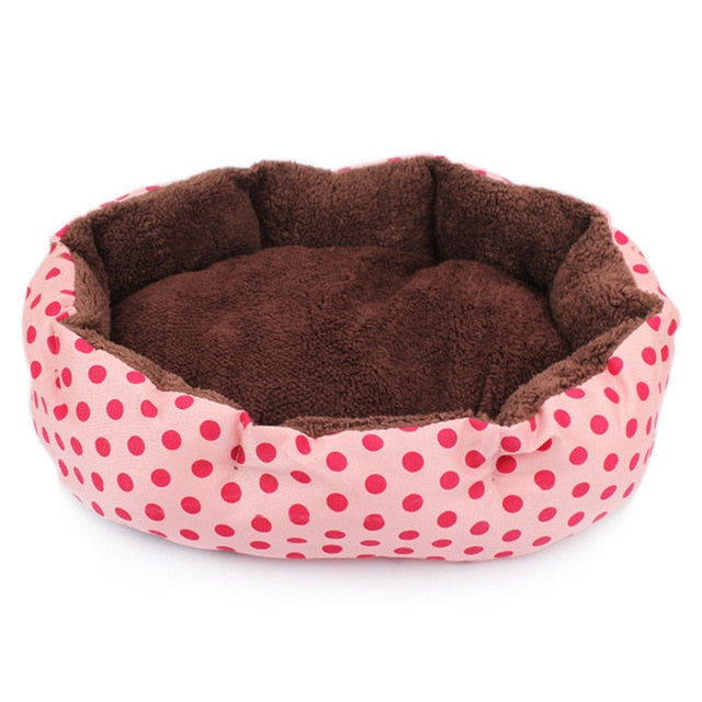 Soft Wool Point Design Pet Nest With Removable Mats Octagonal Shape Kennel Cat Dog Sofa Bed