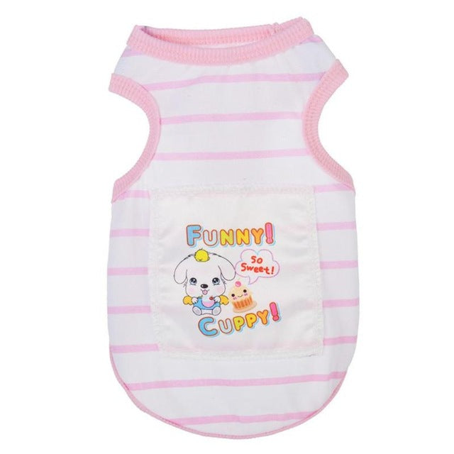 Small Dog Yorkshire Terrier T-shirt Breathable Pet Vest