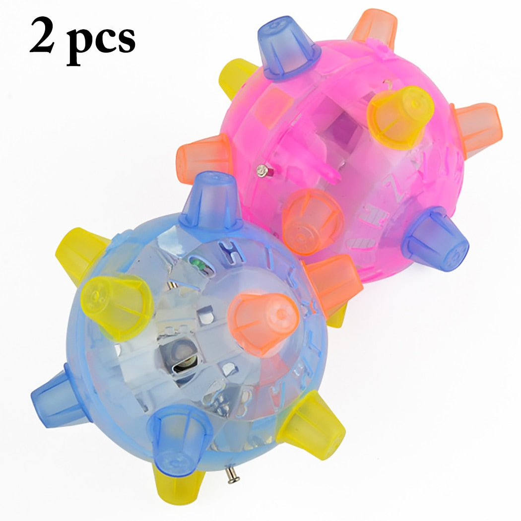 2 Pieces Pet Toy Music Creative Flashing Dancing Dog Ball