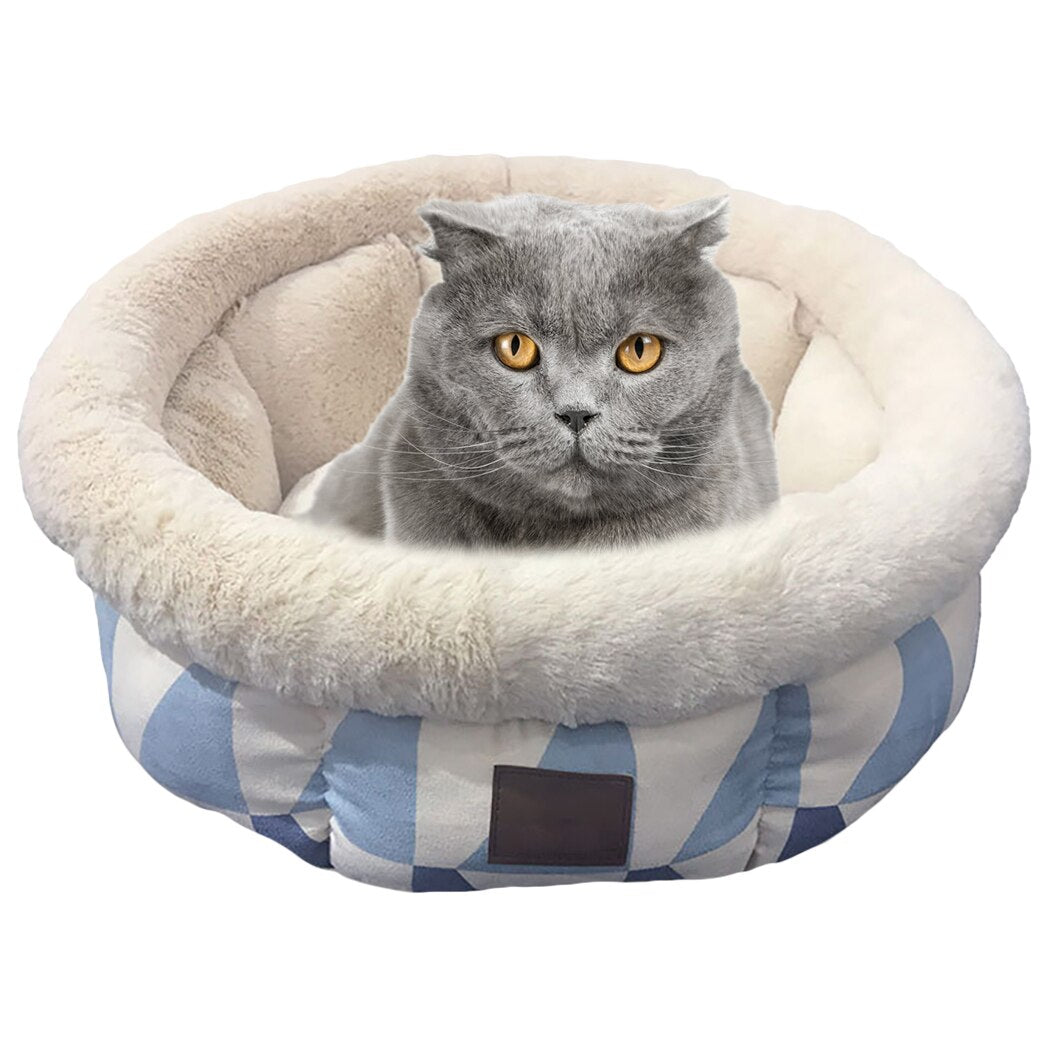 Ultra Soft Geometric Pattern Washable Pet Bed